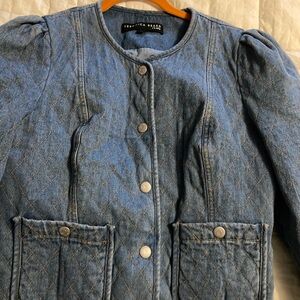 Veronica Beard Quilted Blue Denim Jacket
